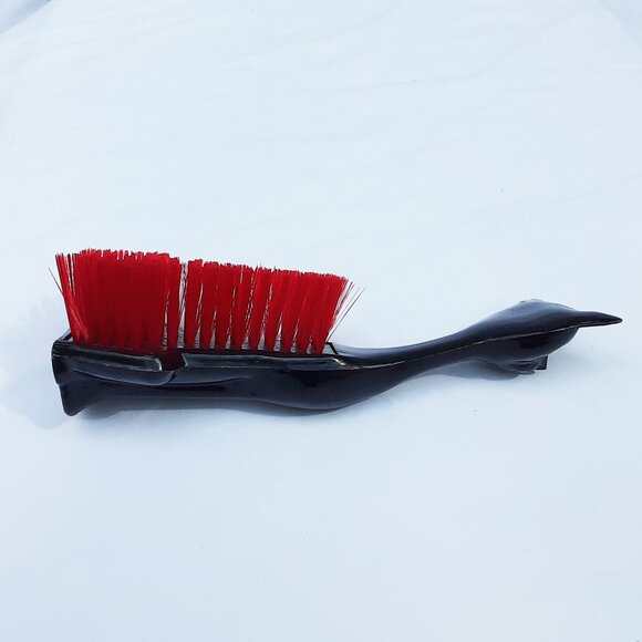 COLLECTIBLE Black Cat Lint Brush with Red Bristles | Vintage Mid Century Modern - Picture 7 of 12
